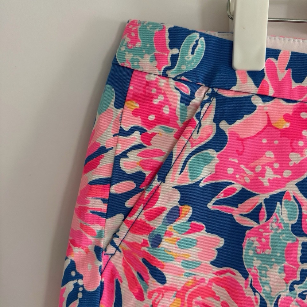 Lilly Pulitzer Womens Buttercup Stretch Short 5" Inseam 14 Bright Tropical - Picture 4 of 15